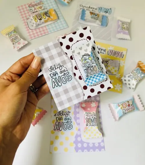 Card com Balinha- Dia dos Avós