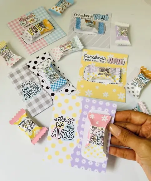 Card com Balinha- Dia dos Avós