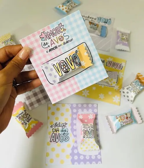 Card com Balinha- Dia dos Avós