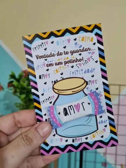Card com Balinha- DIA DOS NAMORADOS