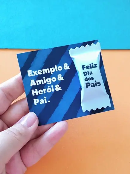 Card Com Balinha- Dia Dos Pais