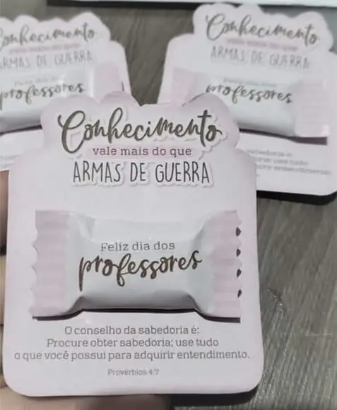 Card com Balinha- Dia dos Professores