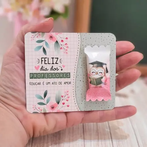 Card com Balinha- Dia dos Professores