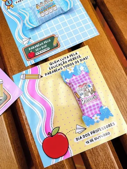 Card Com Balinha- Dia Dos Professores