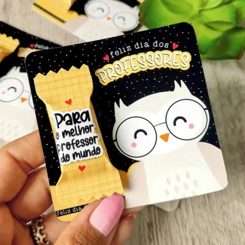 Card com Balinha- Dia dos Professores