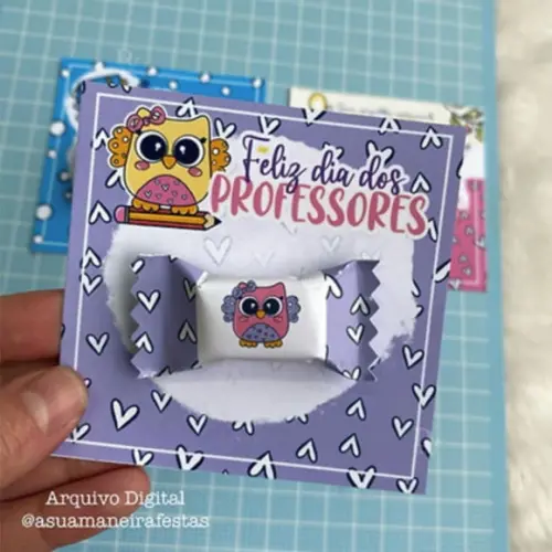 Card Com Balinha- Dia Dos Professores