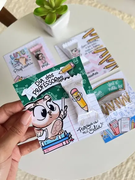 Card Com Balinha- Dia Dos Professores