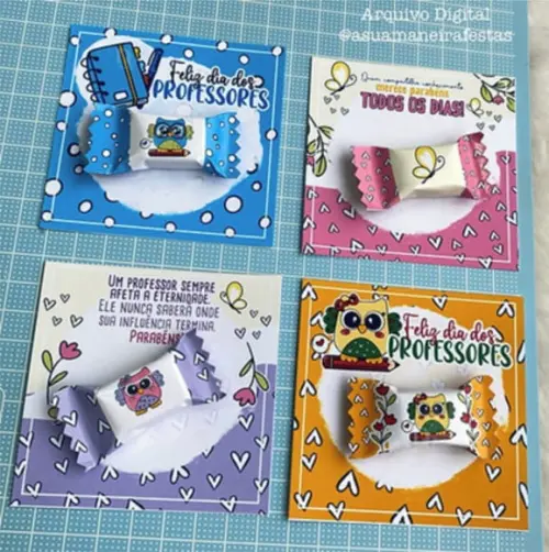 Card Com Balinha- Dia Dos Professores