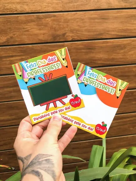 Card Com Balinha- Dia Dos Professores