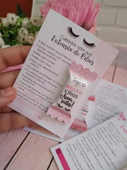 Card com Balinha- Extenção de Cílios