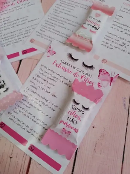 Card com Balinha- Extenção de Cílios