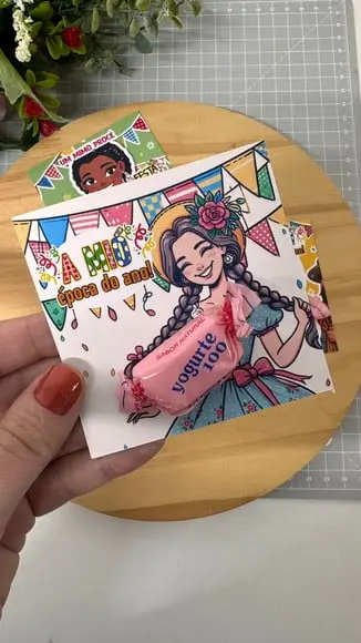 Card com Balinha- Festa Junina
