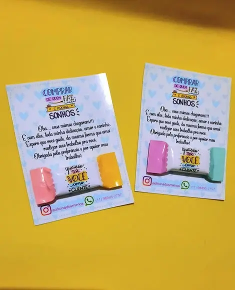 Card com Balinha- Mimo cliente