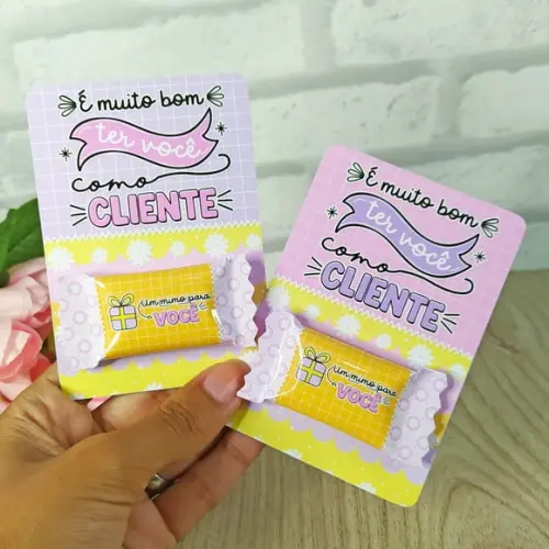 Card Com Balinha- Mimo Cliente