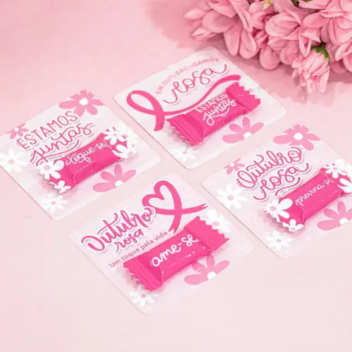 Card com Balinha- Outubro Rosa