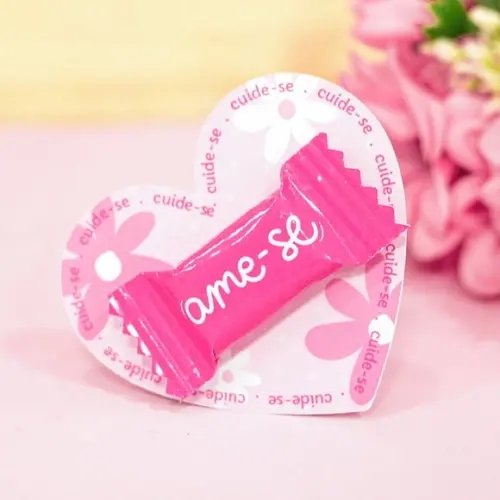 Card com Balinha- Outubro Rosa