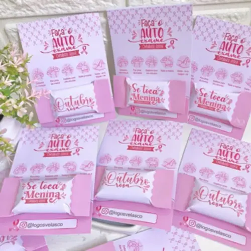 Card com Balinha- Outubro Rosa