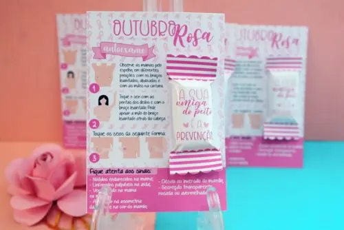 Card com Balinha- Outubro Rosa