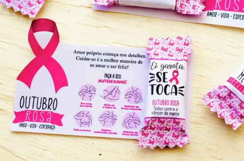 Card com Balinha- Outubro Rosa