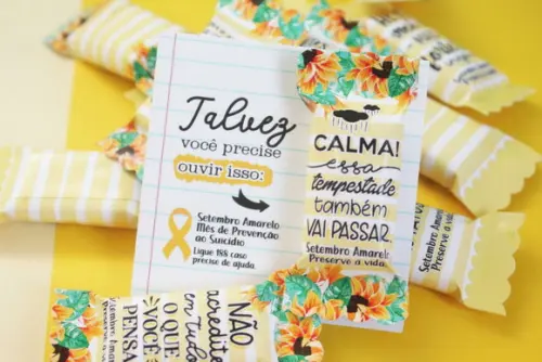 Card com Balinha- Setembro Amarelo - Leia Descrição!