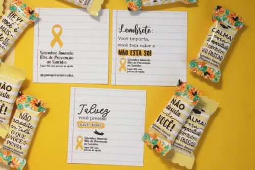 Card com Balinha- Setembro Amarelo - Leia Descrição!