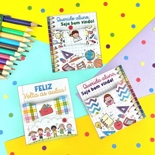 Card com Balinha- Volta as Aulas