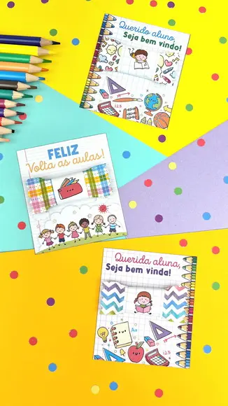 Card com Balinha- Volta as Aulas