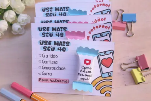 Card com Balinha- Volta as Aulas