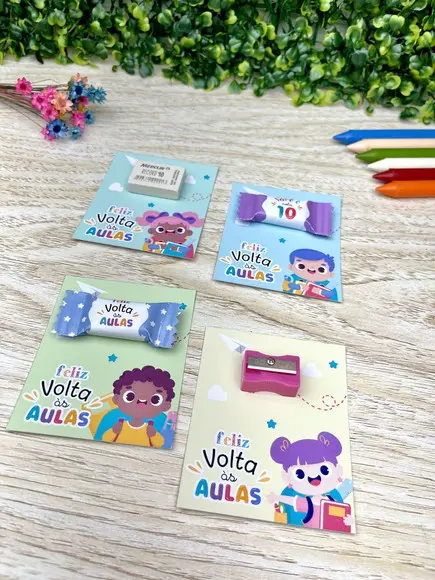 Card com Balinha- Volta as Aulas