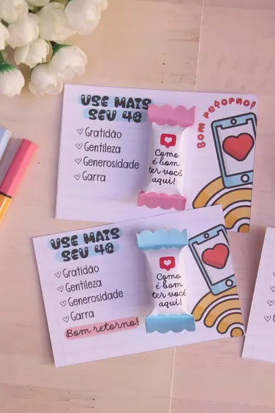 Card com Balinha- Volta as Aulas