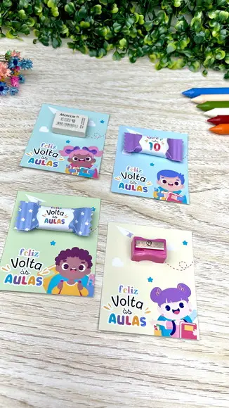 Card com Balinha- Volta as Aulas