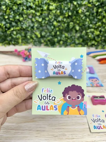 Card com Balinha- Volta as Aulas