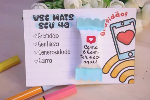 Card com Balinha- Volta as Aulas