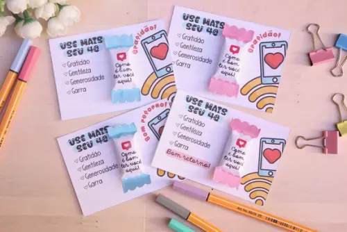 Card com Balinha- Volta as Aulas