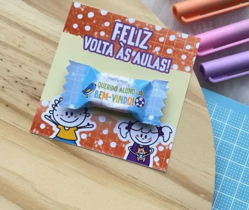 Card com Balinha- Volta as Aulas