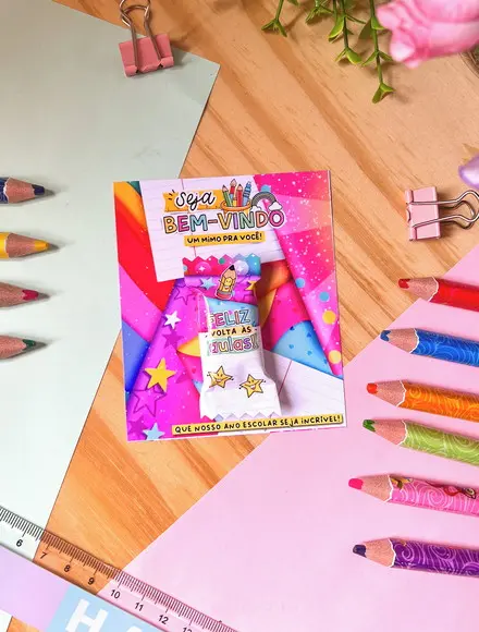Card com Balinha- Volta as Aulas