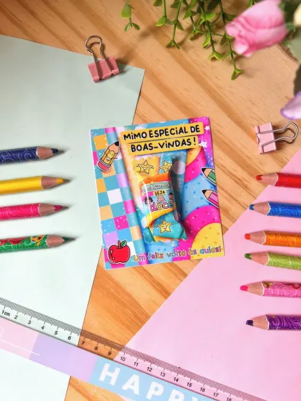 Card com Balinha- Volta as Aulas