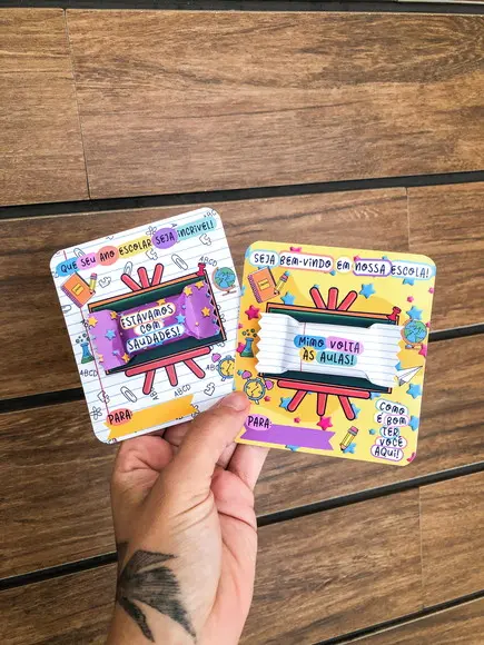 Card com Balinha- Volta as Aulas
