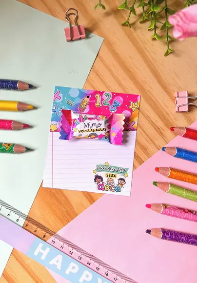 Card com Balinha- Volta as Aulas