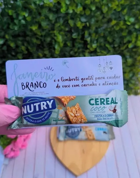 Card com Barrinha de Cereal- Janeiro Branco