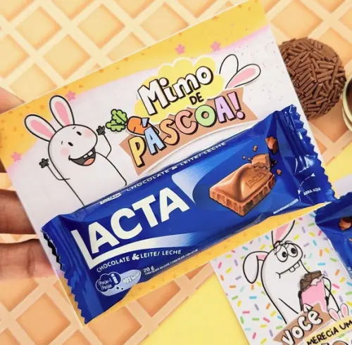 Card com Barrinha de Chocolate 20 Gr - Páscoa