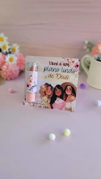 Card com Batom- Dia da Mulher