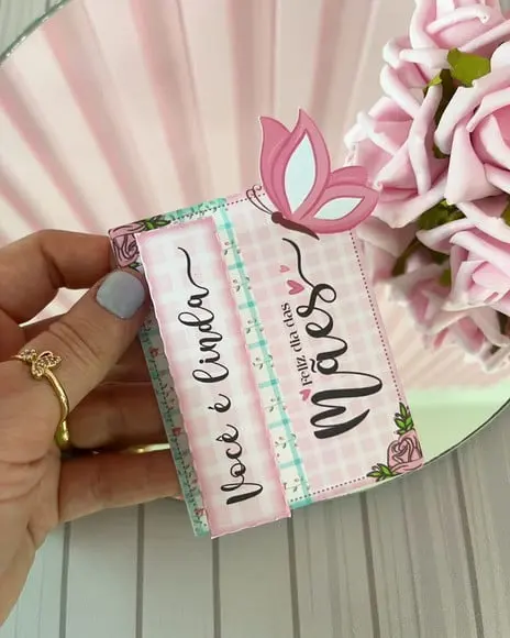 Card com Batom- Dia das Mães