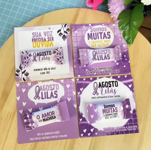 Card com Bis- Agosto Lilás