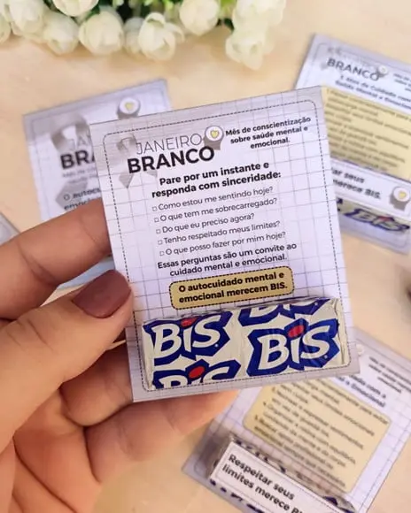 Card com Bis- Janeiro Branco