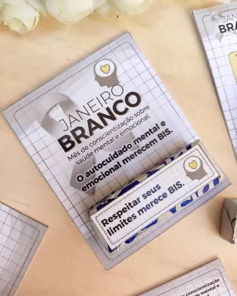Card com Bis- Janeiro Branco