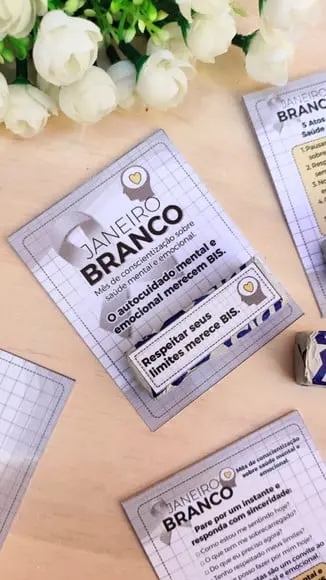 Card com Bis- Janeiro Branco