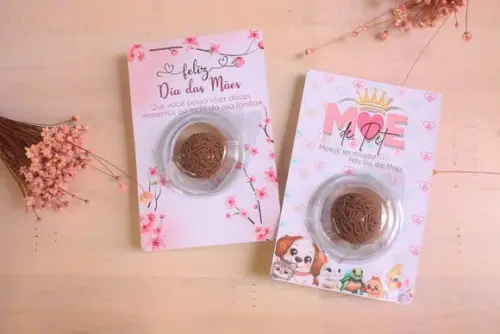 Card com Blister (suporte para Doce)- Dia das Mães