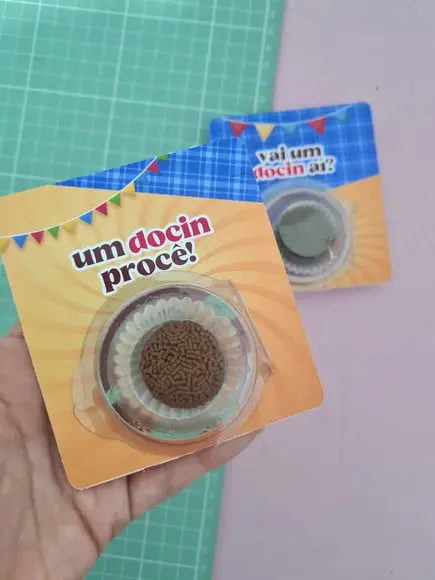 Card com Blister (suporte para Docinho)- Festa Junina