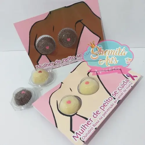 Card com Blister (suporte para Docinho)- Outubro Rosa